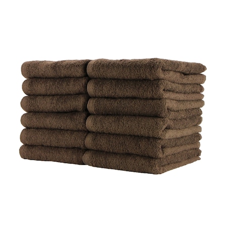 Monarch Cotton Jr. Salon Towel 16x27 Chocolate (12pk) BBJ-1627-2.5BRN